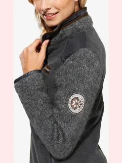 Veste polaire avec empiècements en tricot et poches
