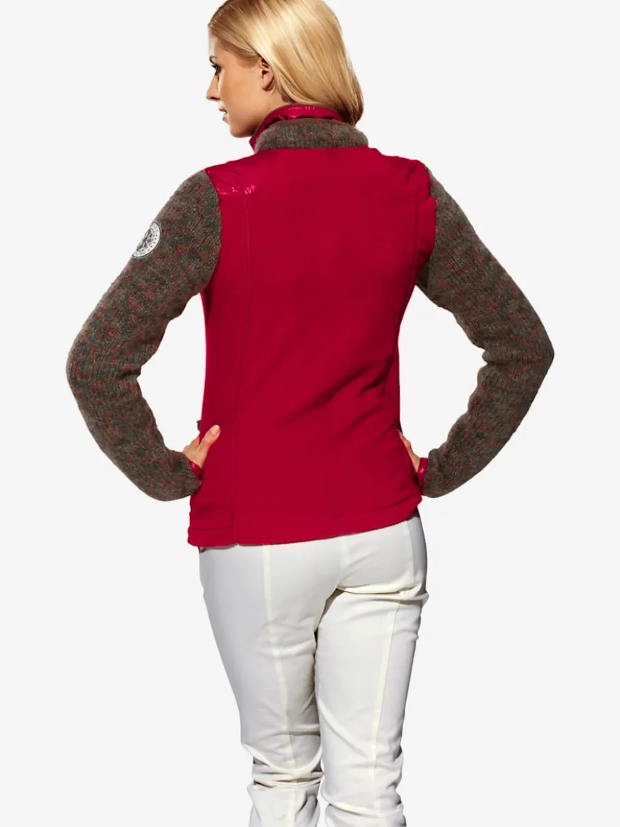 Veste polaire avec empiècements en tricot et poches