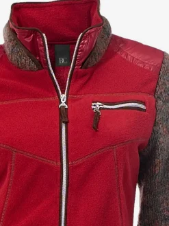 Veste polaire avec empiècements en tricot et poches