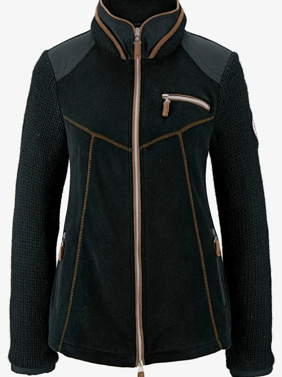 Veste polaire avec empiècements en tricot et poches