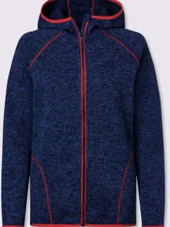 Veste polaire à capuche qualité tricot-polaire