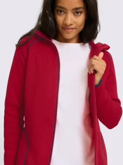 Veste polaire à capuche qualité tricot-polaire