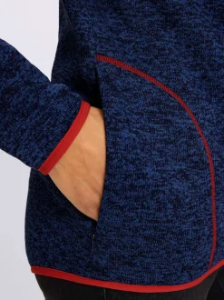 Veste polaire à capuche qualité tricot-polaire