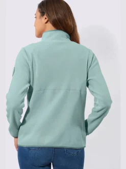 Veste polaire col montant arrondi