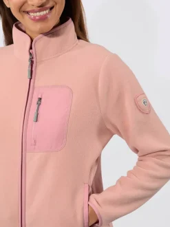 Veste polaire col montant arrondi