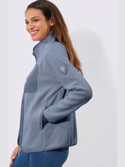 Veste polaire col montant arrondi