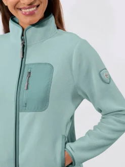 Veste polaire col montant arrondi