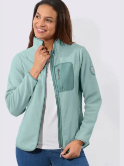 Veste polaire col montant arrondi