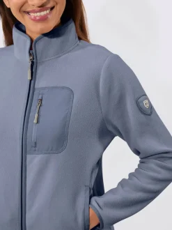 Veste polaire col montant arrondi