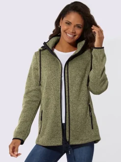 Veste polaire contrastes décoratifs