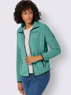 Veste polaire douce avec col transformable et poches zippées