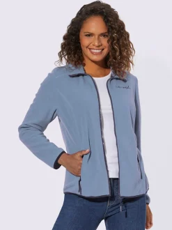 Veste polaire douce avec col transformable et poches zippées