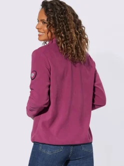 Veste polaire douce avec col transformable et poches zippées
