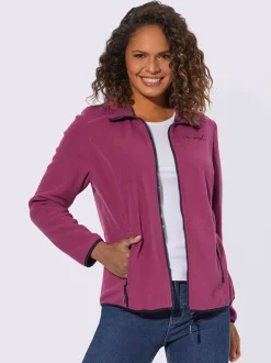 Veste polaire douce avec col transformable et poches zippées
