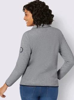 Veste polaire douce avec col transformable et poches zippées