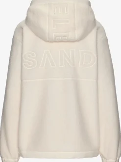Veste polaire douce capuche avec poche kangourou décorative