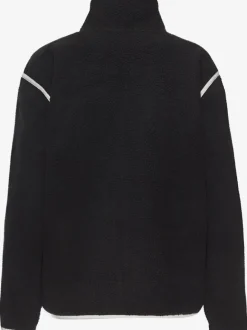 Veste polaire douce à col montant avec passepoils contrastés
