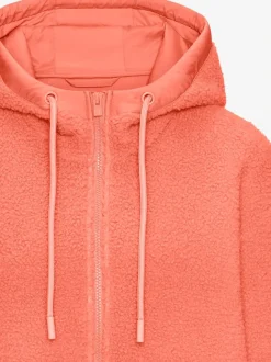 Veste polaire en peluche à capuche