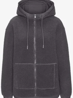 Veste polaire en peluche à capuche