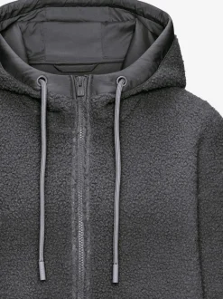 Veste polaire en peluche à capuche