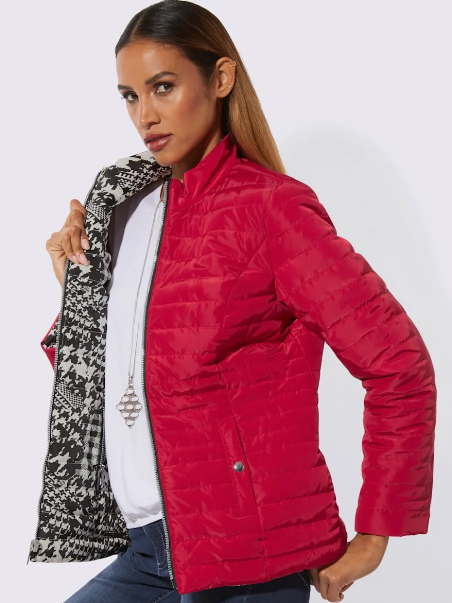 Veste réversible à col montant et manches longues