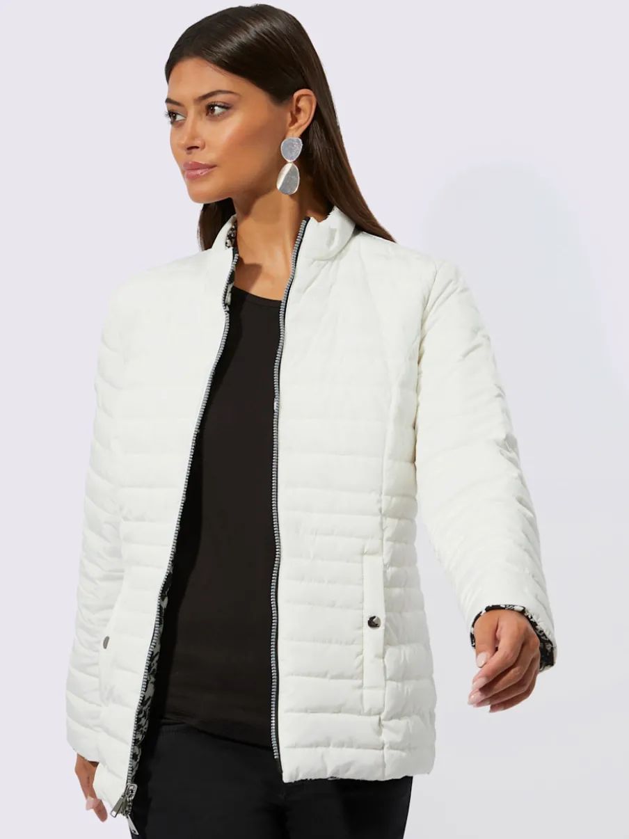 Veste réversible à col montant et manches longues