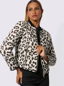 Veste réversible à motif animal et manches longues avec poches