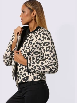 Veste réversible à motif animal et manches longues avec poches