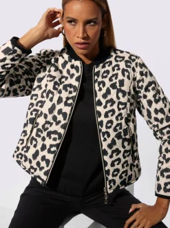 Veste réversible à motif animal et manches longues avec poches