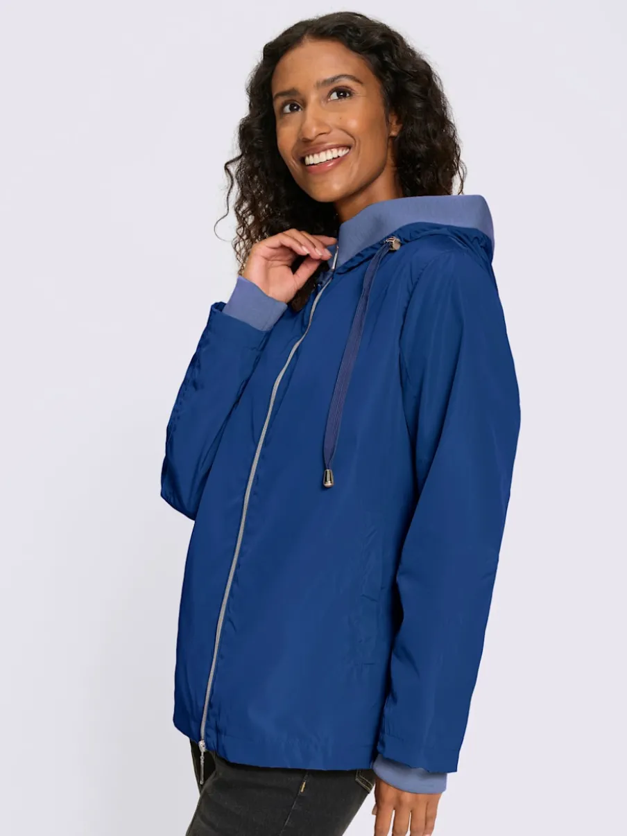 Vestes avec capuche à poches et empiècements jersey