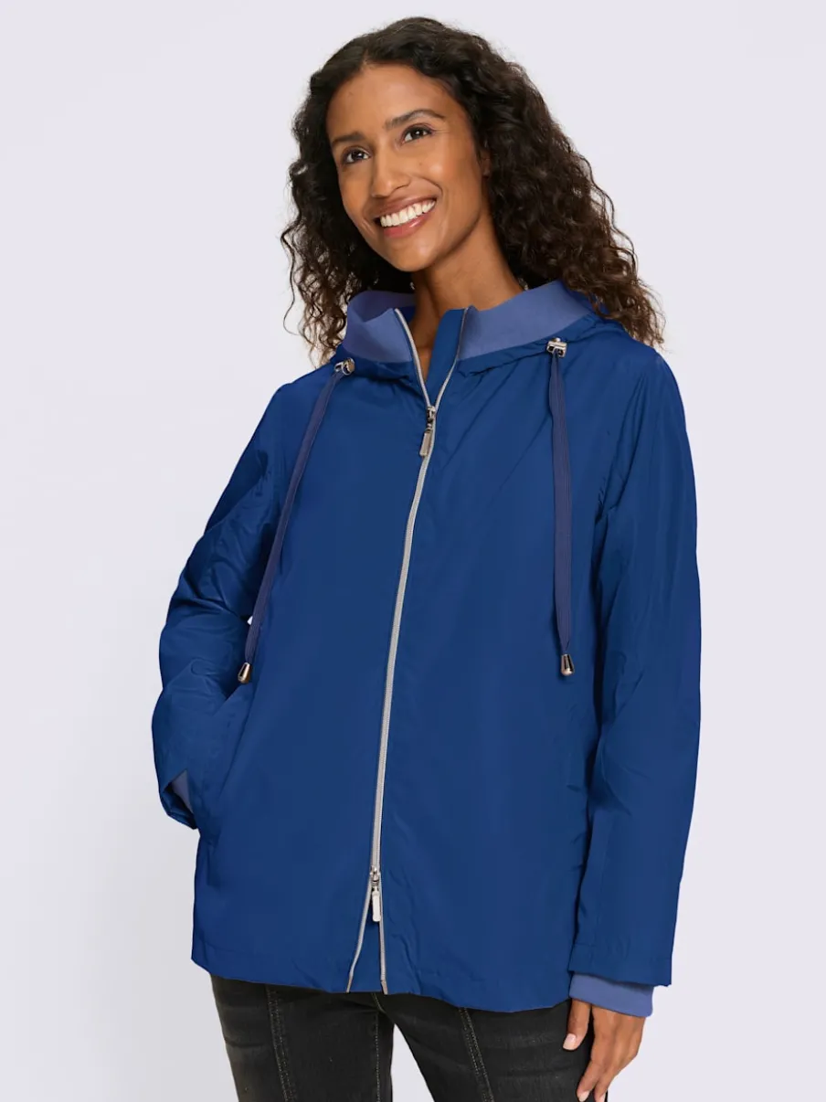 Vestes avec capuche à poches et empiècements jersey