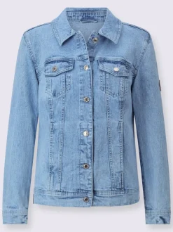 Vestes en jean décontractées avec poches poitrine boutonnées