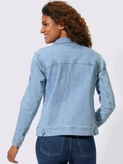 Vestes en jean décontractées avec poches poitrine boutonnées