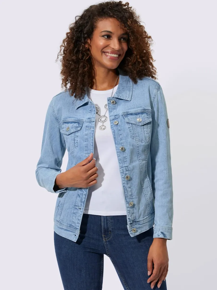 Vestes en jean décontractées avec poches poitrine boutonnées
