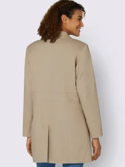 Vestes longues à col transformable avec poches intégrées