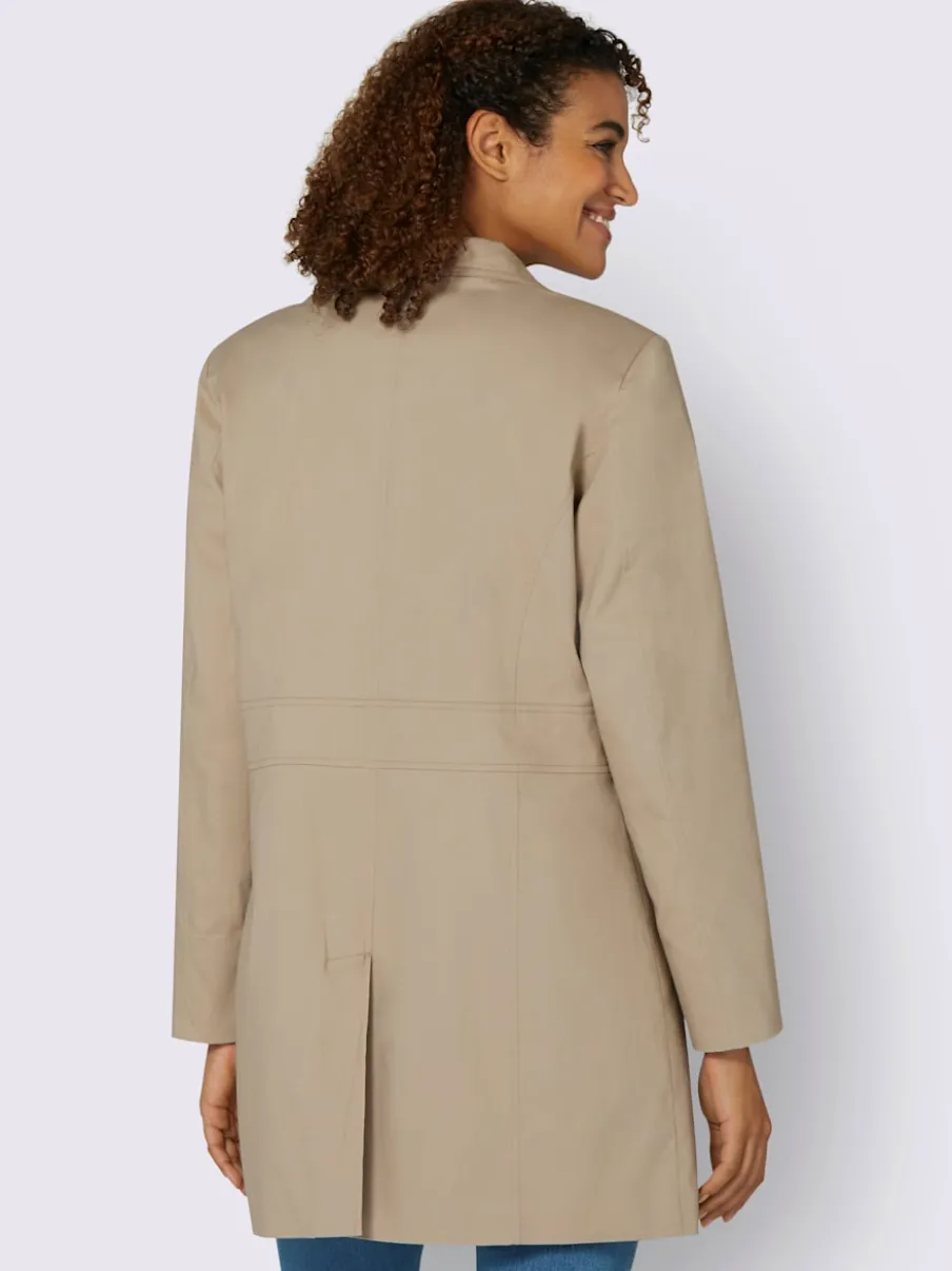 Vestes longues à col transformable avec poches intégrées