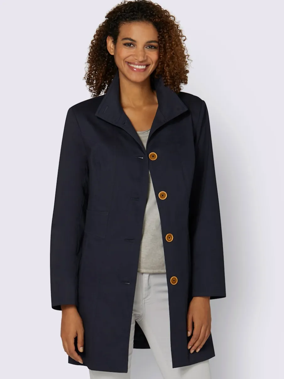 Vestes longues à col transformable avec poches intégrées