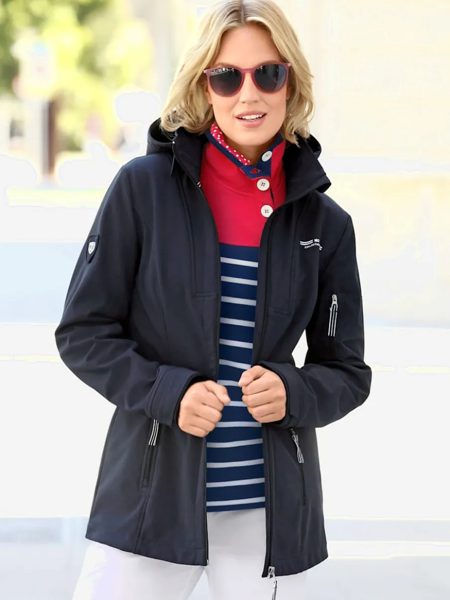Veste softshell coupe-vent avec capuche amovible pratique