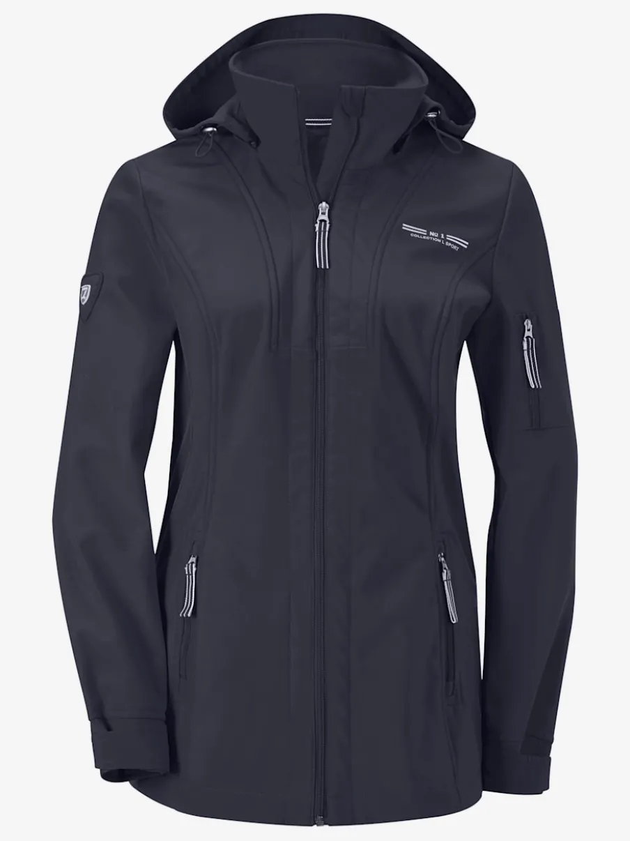 Veste softshell coupe-vent avec capuche amovible pratique