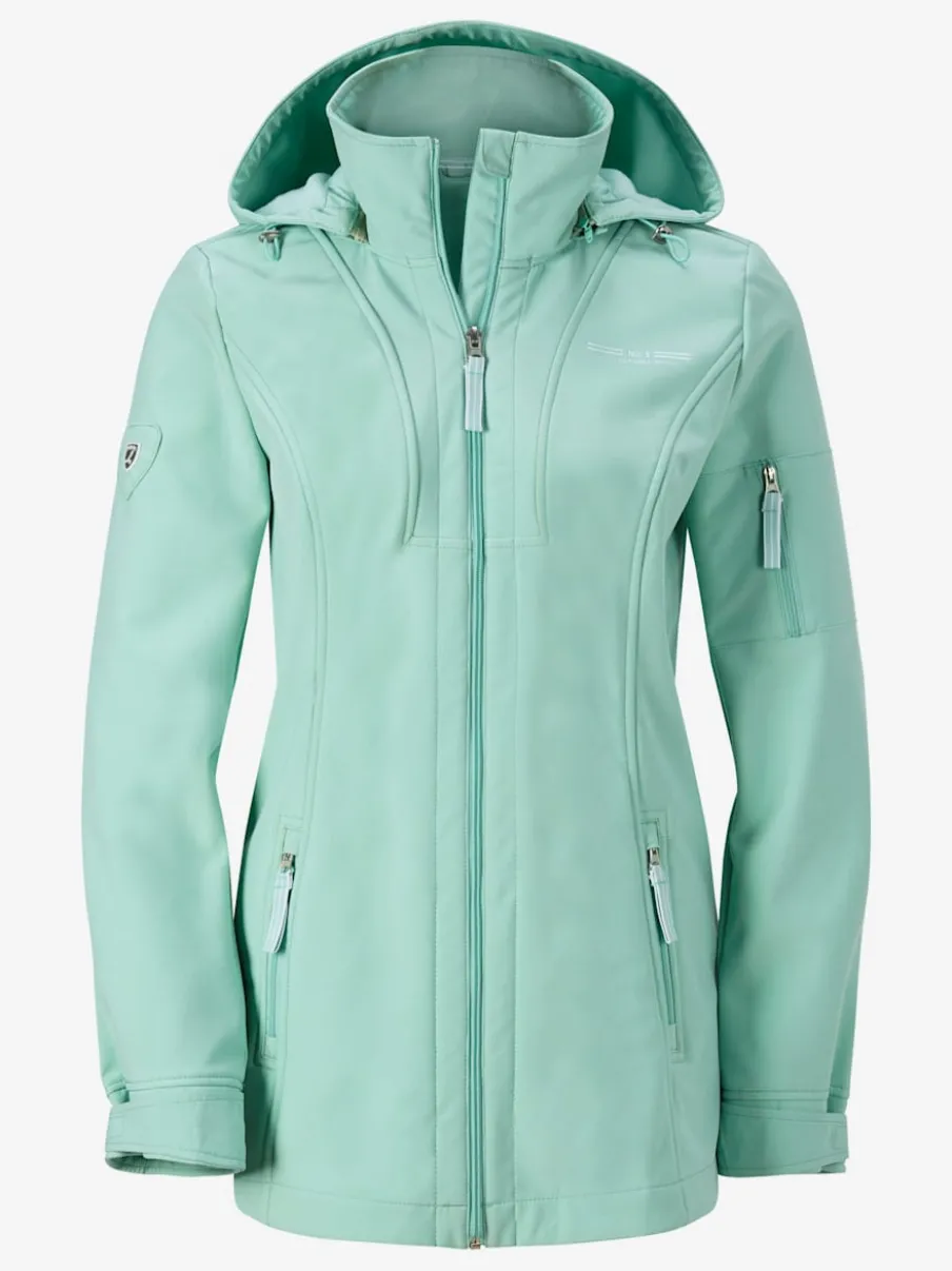 Veste softshell coupe-vent avec capuche amovible pratique
