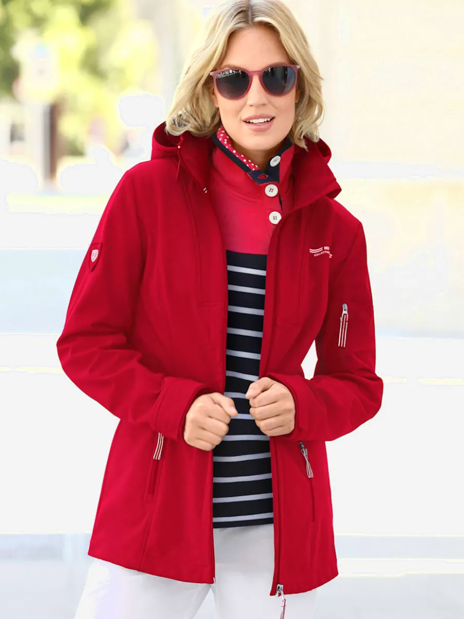 Veste softshell coupe-vent avec capuche amovible pratique