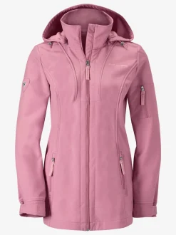 Veste softshell coupe-vent avec capuche amovible pratique