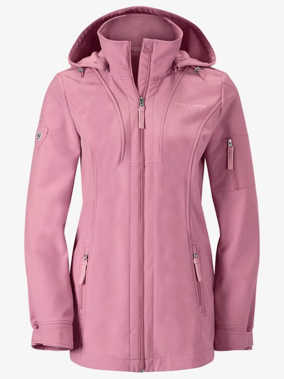 Veste softshell coupe-vent avec capuche amovible pratique