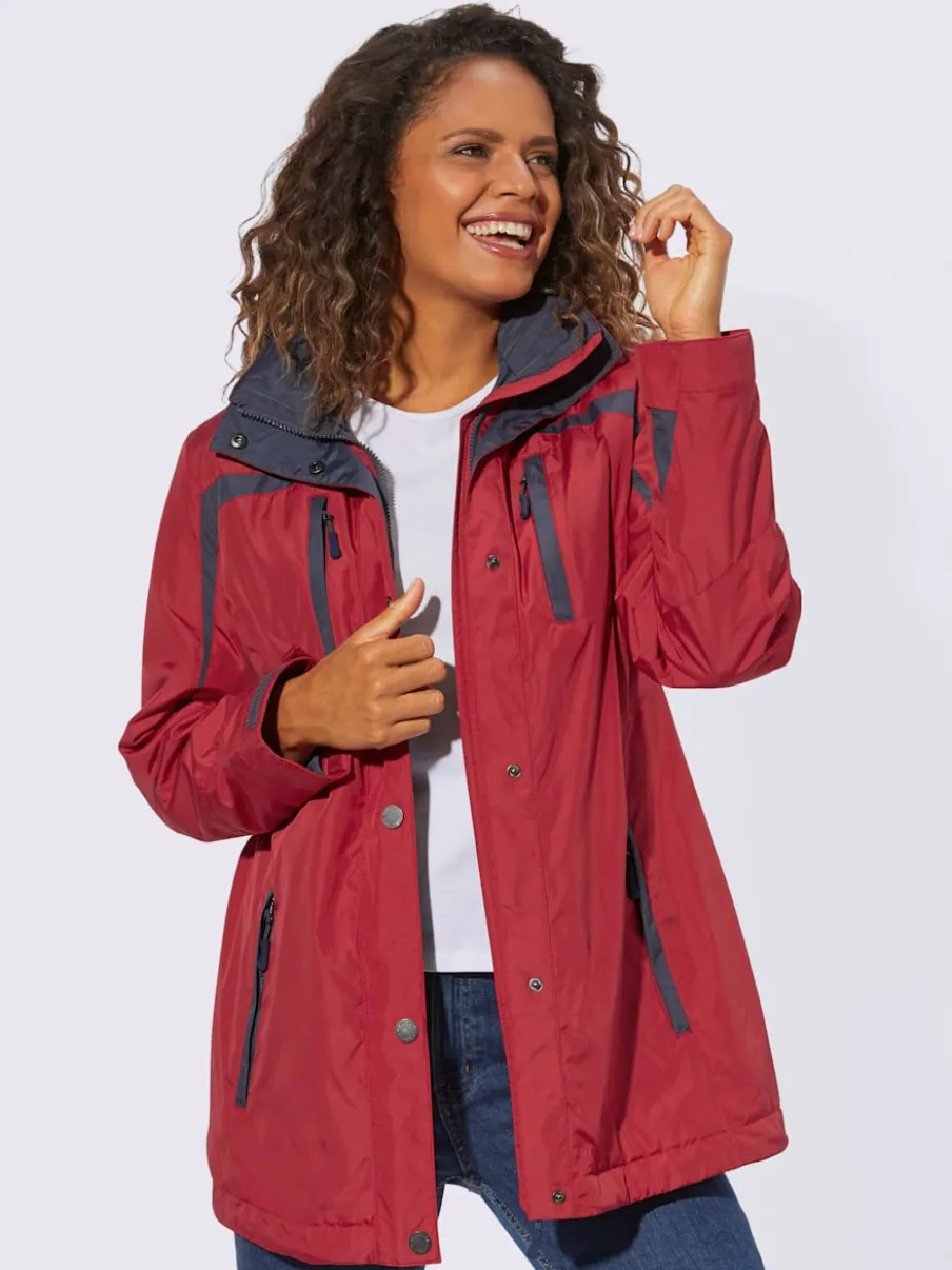 Veste sportive à capuche avec poches à glissière et doublure intérieure