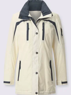 Veste sportive à capuche avec poches à glissière et doublure intérieure