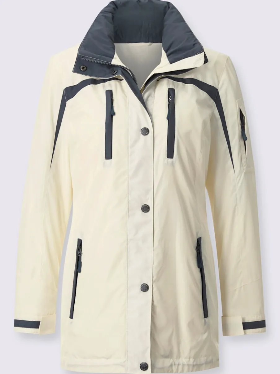 Veste sportive à capuche avec poches à glissière et doublure intérieure