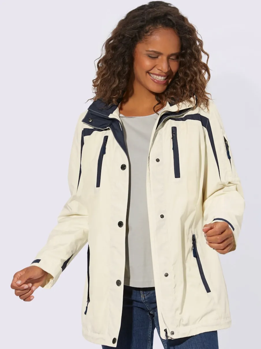 Veste sportive à capuche avec poches à glissière et doublure intérieure