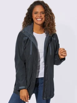Veste sportive à capuche avec poches à glissière et doublure intérieure
