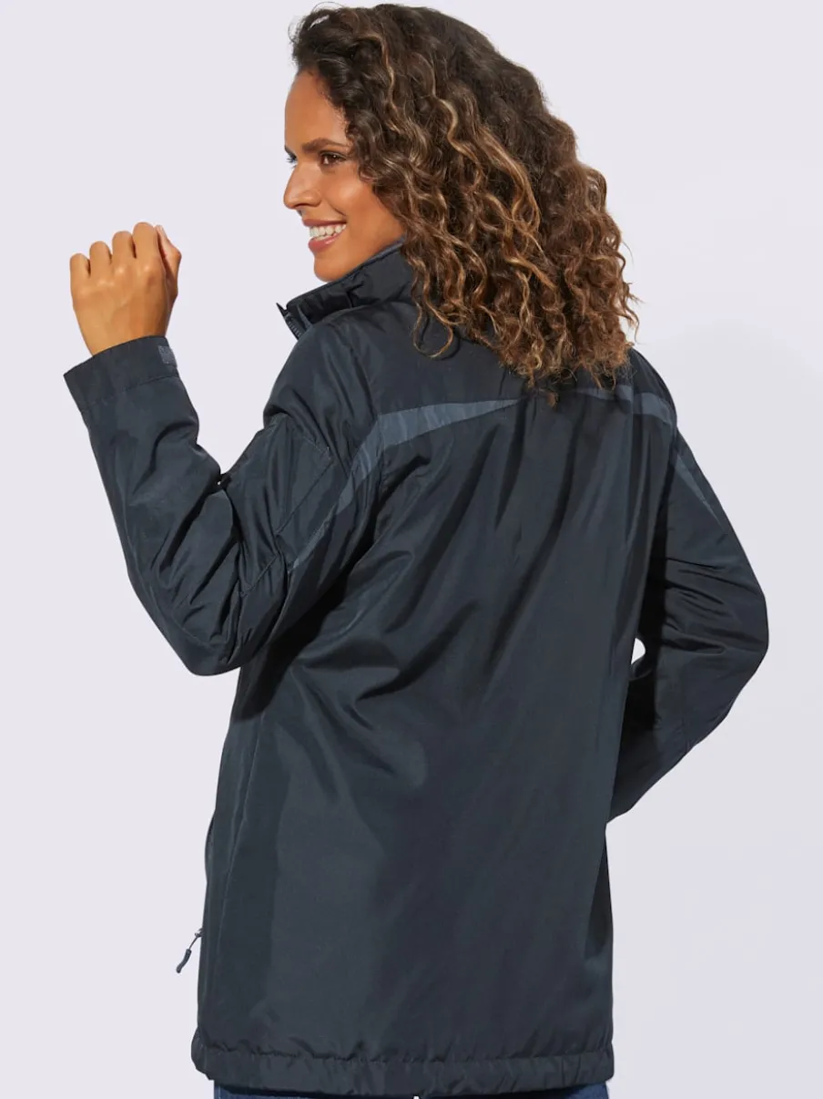 Veste sportive à capuche avec poches à glissière et doublure intérieure