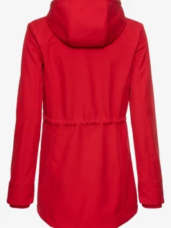 Vestes softshell avec capuche et coutures décoratives